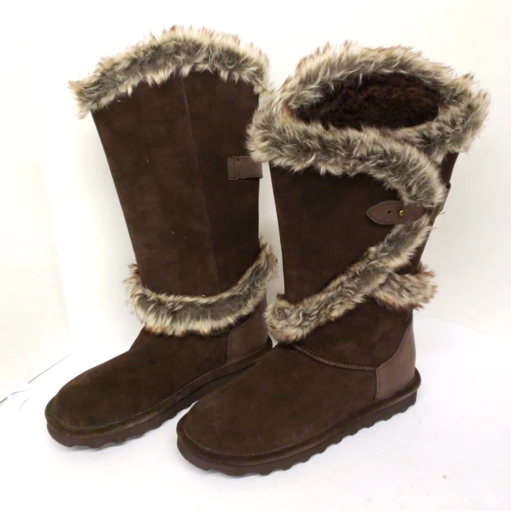 Nitb Bearpaw cocolate brown Sheilah winter boots with fur